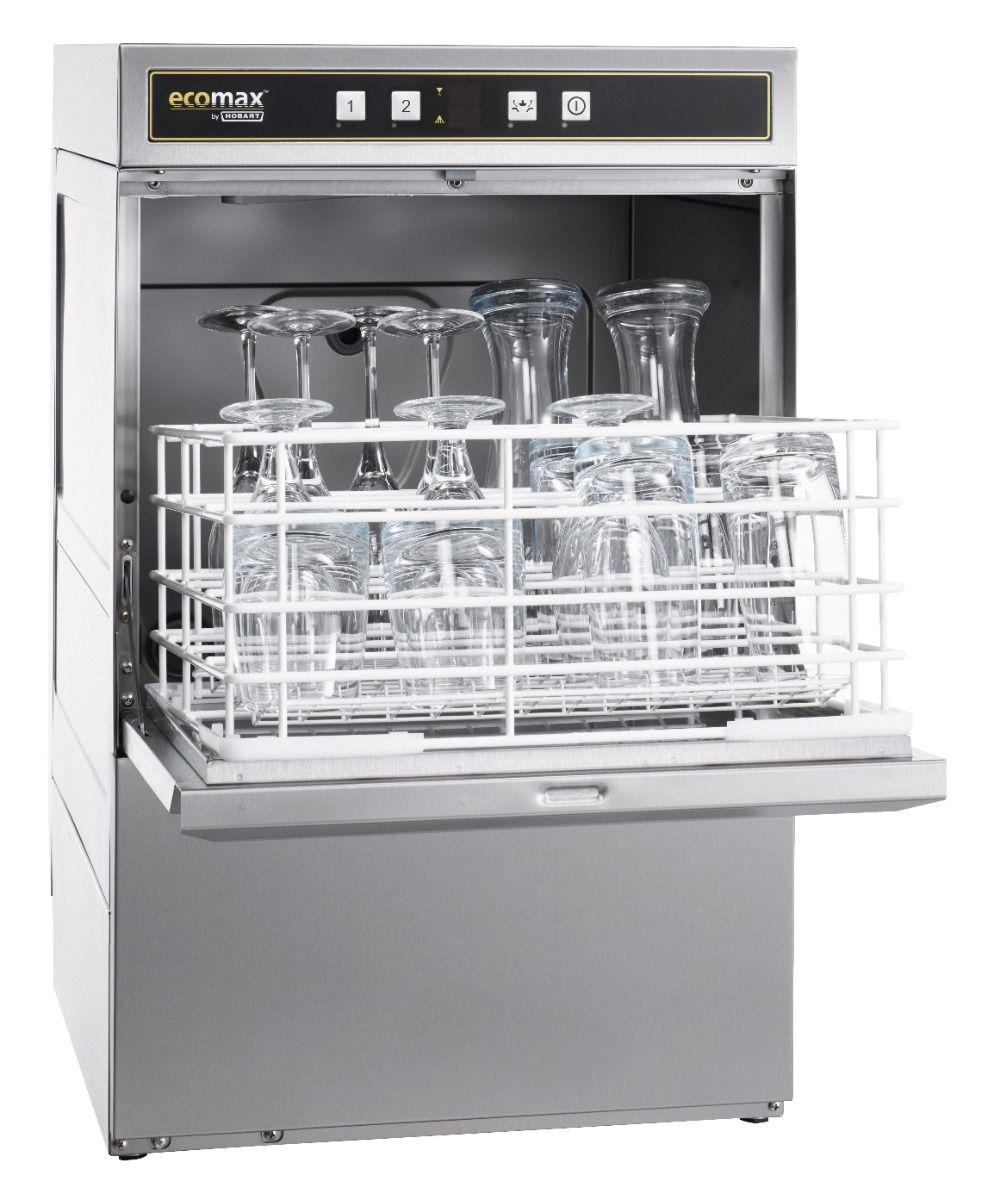 Light Slate Gray Hobart Ecomax G404S-12C 390mm Basket Frontloading Commercial Glasswasher with Integral Water Softener & Drain Pump, 16 Pint Capacity - Contact Us For Availability