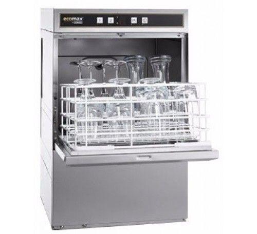 Light Slate Gray Hobart Ecomax G504-10C 500mm Basket Frontloading Commercial Glasswasher with Drain Pump, 25 Pint Capacity - Contact Us For Availability