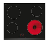 Black HC6621FR Four zone ceramic hob