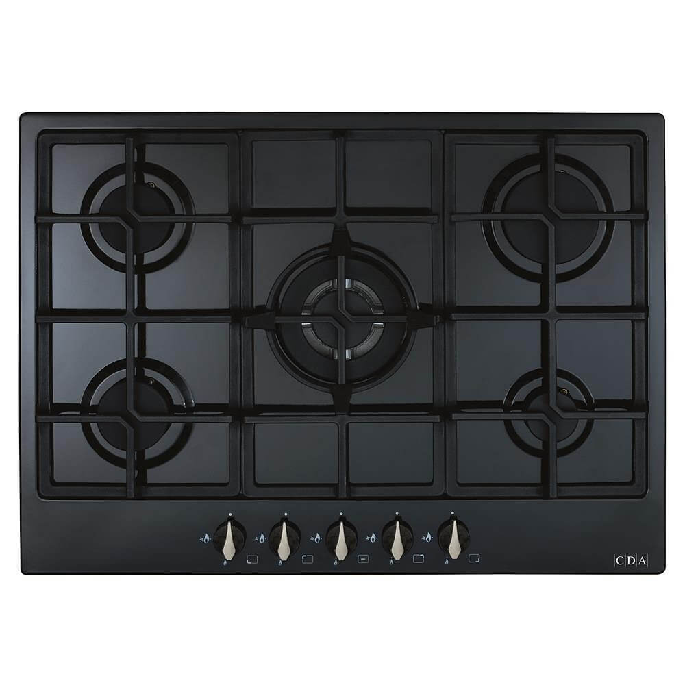 Dark Slate Gray HG7251BL 70cm five burner gas hob