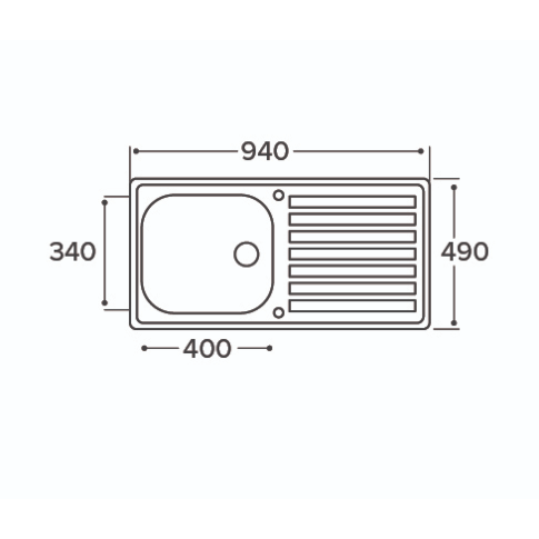 Dark Slate Gray KC200SS CDA Single bowl sink