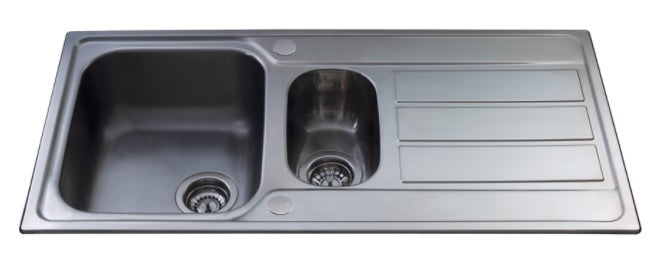 Dark Gray KA52SS Stainless steel one and a half bowl sink