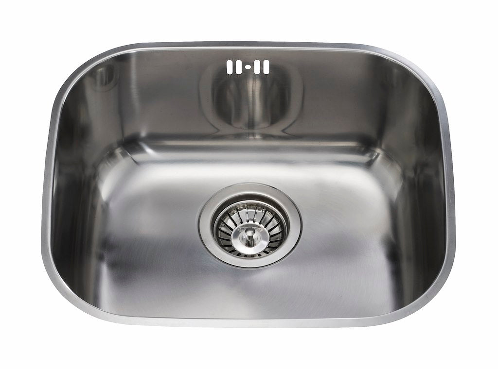 Dim Gray KCC22SS CDA Stainless steel undermount three quarter bowl sink