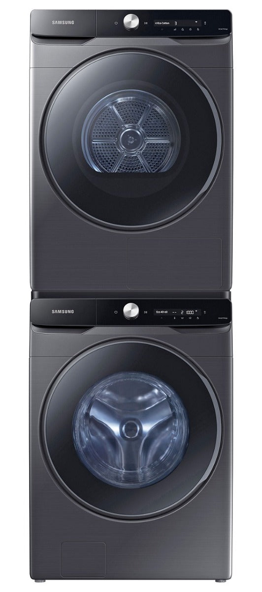 Dark Slate Gray Samsung WF20DG8650BV/DV16DG8600BV Stacked Washer & Dryer Combo - In Stock