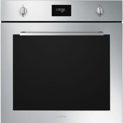 Black SMEG Cucina Oven, Pyrolitic Multifunction, 600 mm