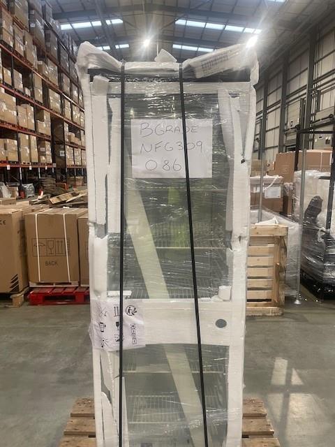 Dim Gray Vestfrost GRADED NFG 309 Frostfree Single Door Upright Display Freezer, 310 Litres - Low Stock