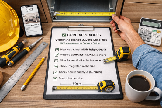 Learn how to measure for kitchen appliances correctly. UK guide to sizes, clearances, delivery access, and installation checks before you order.