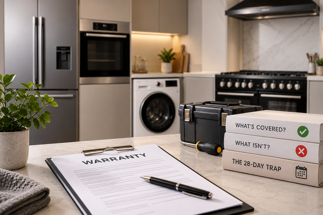 Appliance Warranties Explained: What's Covered, What Isn't, and the 28-Day Trap
