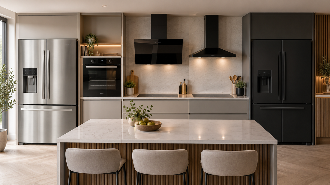 Stainless, Black Glass or Matt Black? Choosing Kitchen Appliance Finishes (UK Guide 2026)