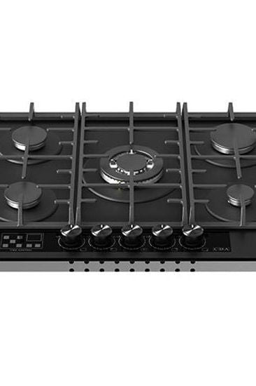 Dark Slate Gray HVG731MB 70cm Five zone gas on glass hob