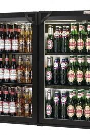 Dark Slate Gray Autonumis RWC00001 EcoChill Maxi Hinged Double Door Black Bottle Cooler, 202 x 330ml Bottles - Contact Us For Availability