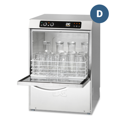 DC SGP40D Standard Range 400mm Basket Frontloading Commercial Glasswasher with Drain Pump, 18 Pint Capacity - Contact Us For Availability