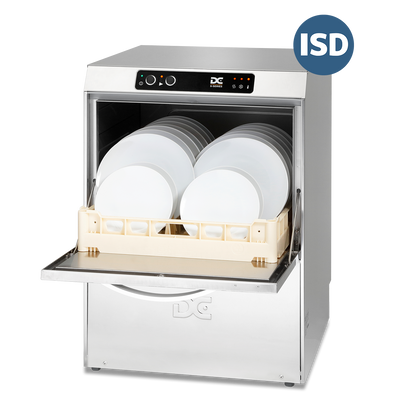 DC SD50ISD Standard Range 500mm Basket Frontloading Commercial Dishwasher with Integral Water Softener & Drain Pump, 18 Plates - Contact Us For Availability