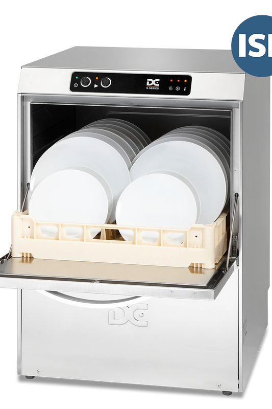 Light Gray DC SD50ISD Standard Range 500mm Basket Frontloading Commercial Dishwasher with Integral Water Softener & Drain Pump, 18 Plates - Contact Us For Availability