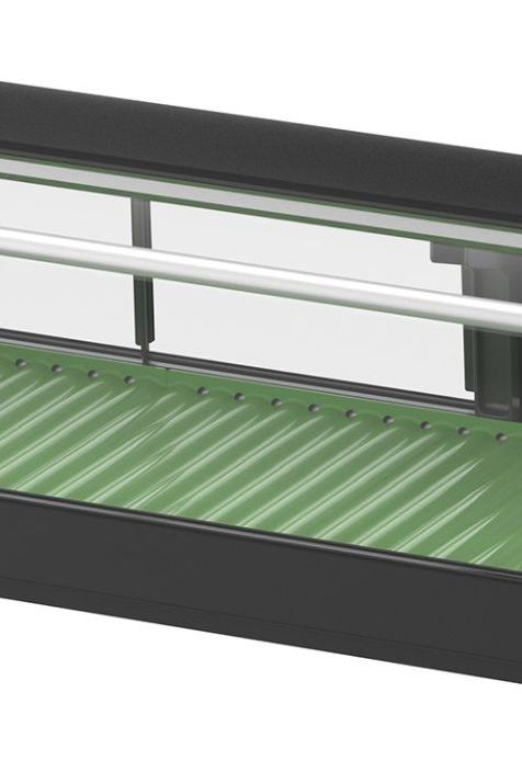 Dark Slate Gray Hoshizaki HNC-150BE-L-BLH Left-Sided Sushi Display Case with LED Lights, 57 Litres - Contact Us For Availability