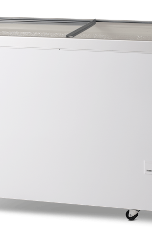 Light Gray Vestfrost IKG405 Sliding Glass Lid Display Freezer, 386 Litres - Discontinued