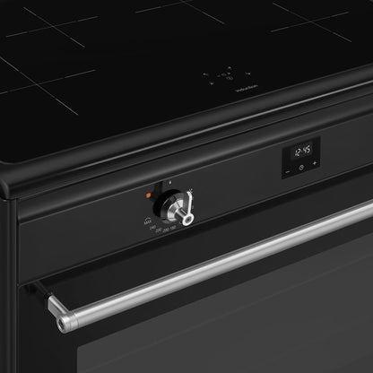 Smeg Portofino 90cm Induction Range Cooker - Matt Black - Core Appliances