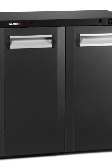 Dark Slate Gray Gamko MG3/250 Maxiglass Hinged Double Door Undercounter Bottle Cooler, 250 Litres - Contact Us For Availability