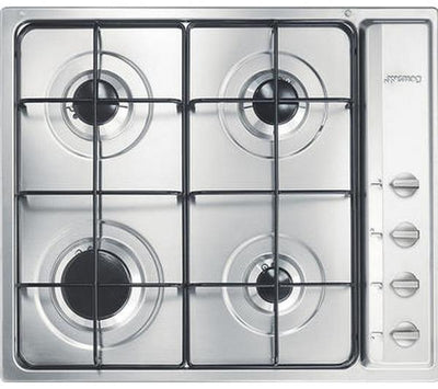Smeg Cucina 59cm Four Burner Gas Hob - Stainless Steel
