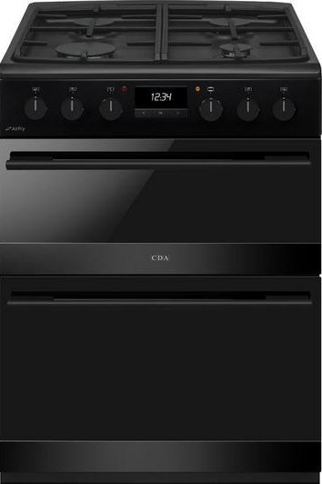 Black CFD600MB 60cm Freestanding Duel Fuel cooker with Gas Hob
