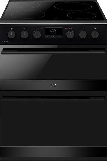 Black CFC6100MB CDA 60cm Freestanding cooker with Ceramic hob and Air fry tray