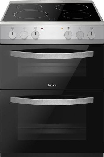Dark Slate Gray AFC602SS Amica 60 cm Electric Ceramic Cooker