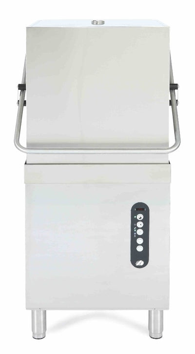 Adler AD1000-DPSO-TPH Passthrough Dishwasher with Chemical Pump, Drain Pump & Integral Water Softener - 18 Plates - In Stock