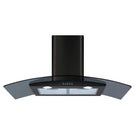 CDA 90cm Curved Glass Chimney Extractor - Black
