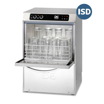 DC SGP35ISD Standard Range 350mm Basket Frontloading Commercial Glasswasher with Integral Softener & Drain Pump, 14 Pint Capacity - Contact Us For Availability