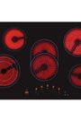 Black HC7621FR Five zone ceramic hob