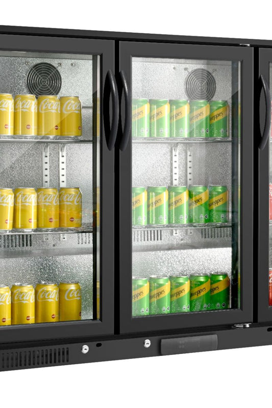 Dark Slate Gray Sterling Pro Green SP3HC-BH Hinged Triple Door Bottle Cooler, 274 x 330ml Bottles - Out Of Stock