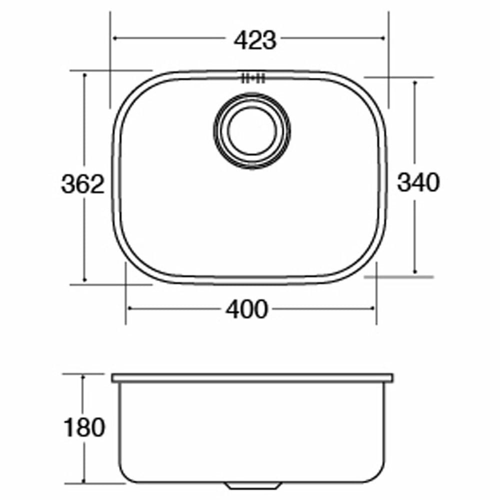 CDA Stainless Steel Three-Quarter Bowl Undermount Sink - Core Appliances