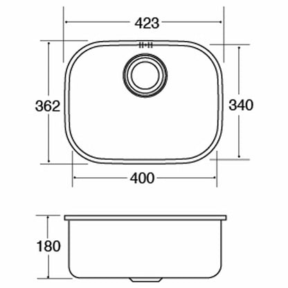 CDA Stainless Steel Three-Quarter Bowl Undermount Sink - Core Appliances