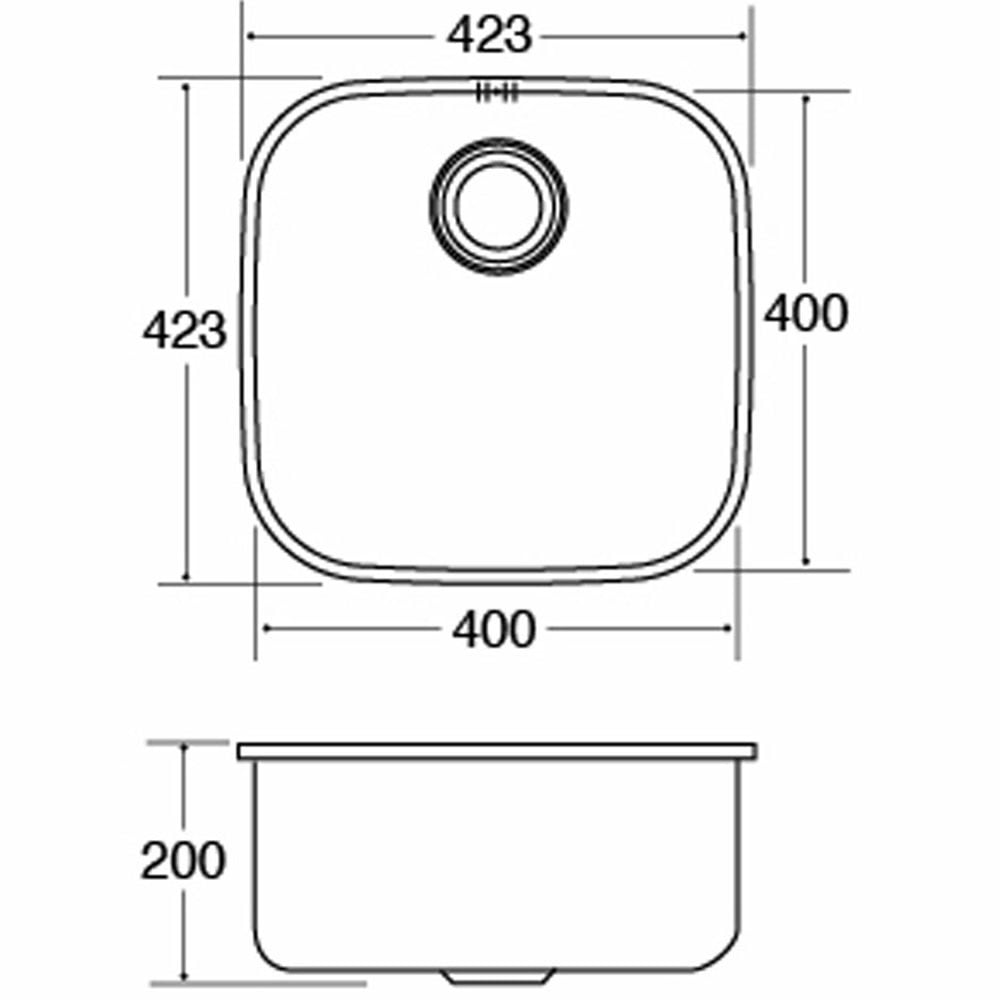CDA Stainless Steel Curved Single Bowl Undermount Sink - Core Appliances