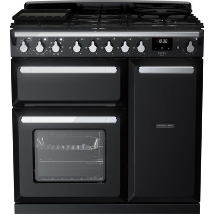 Black Rangemaster Estel Deluxe 90 Range Cooker, 900 mm