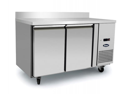 Atosa 2 Door Preparation Counter Freezer with Splash Back, 280 Litres