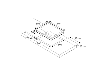 Bertazzoni P604PROX 60cm Gas Hob – Stainless Steel - Core Appliances