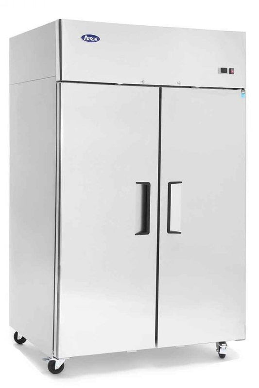 Light Gray Atosa YBF9218GR Slimline Double Door Upright Fridge, 900 Litres - Contact Us For Availability