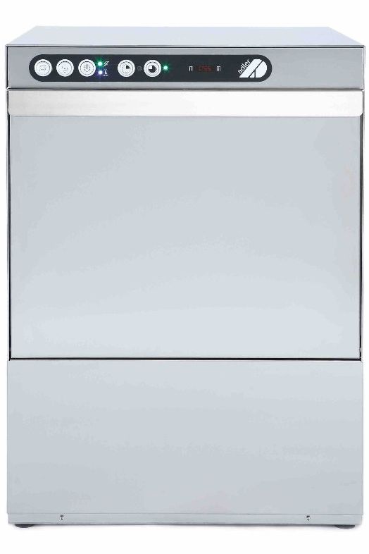Light Gray Adler AD40GL-DPSO 400mm Basket Glasswasher with Chemical Pump, Drain Pump & Integral Water Softener, 16 Pint Capacity - Low Stock