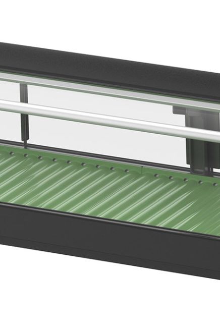 Dark Slate Gray Hoshizaki HNC-180BE-L-BLH Left-Sided Sushi Display Case with LED Lights, 72 Litres - Contact Us For Availability