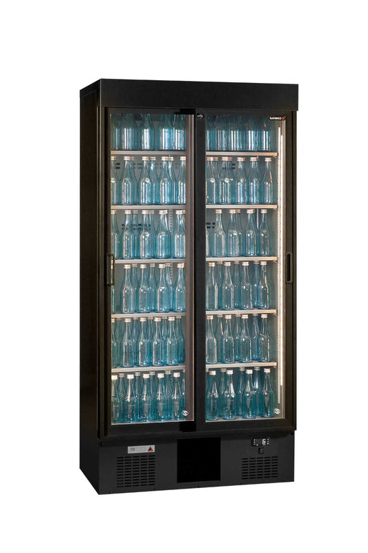 Dark Slate Gray Gamko Maxiglass MG3/500SD Maxiglass Sliding Glass Double Door Upright Bottle Cooler, 500 Litres - Contact Us For Availability