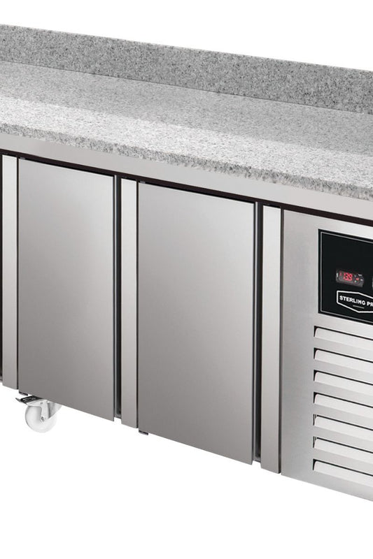 Gray Sterling Pro Green SPI-8-250-37 Granite Top 800mm Fridge Counter, 3 Doors & 7 Drawers - Low Stock