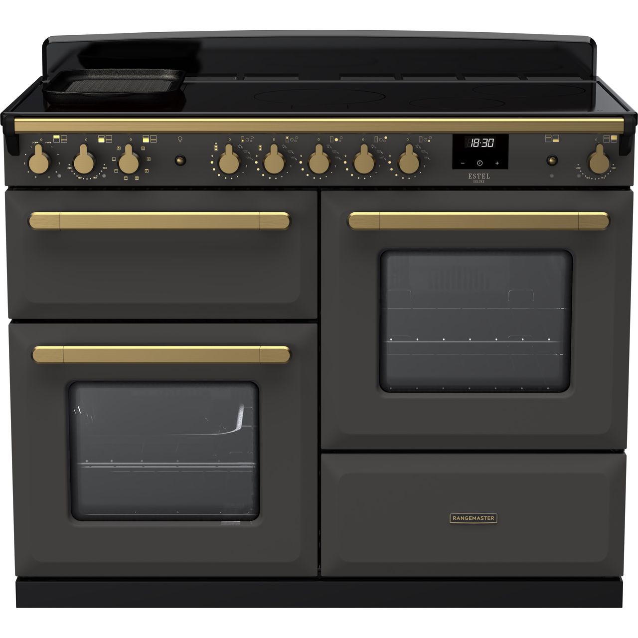 Dark Slate Gray Rangemaster Estel Deluxe 110 Range Cooker, 1092 mm