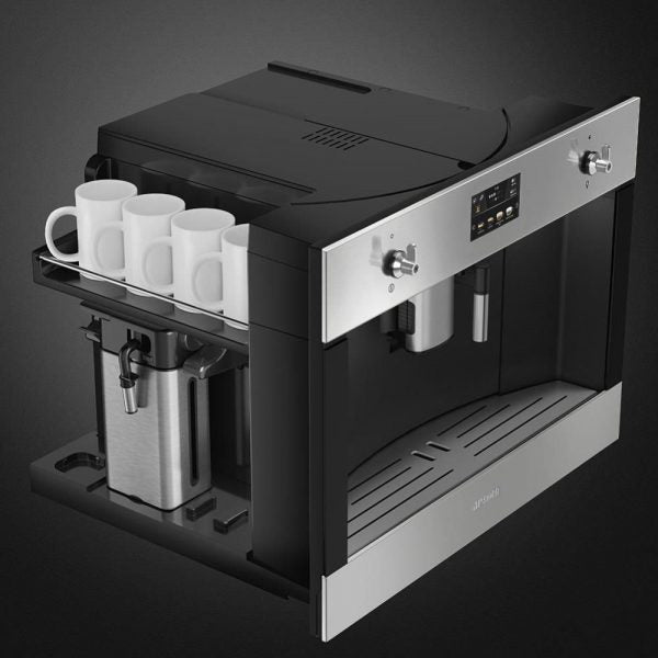 SMEG CMS4303X 45cm Built-In Automatic Coffee Machine — Stainless Steel - Core Appliances