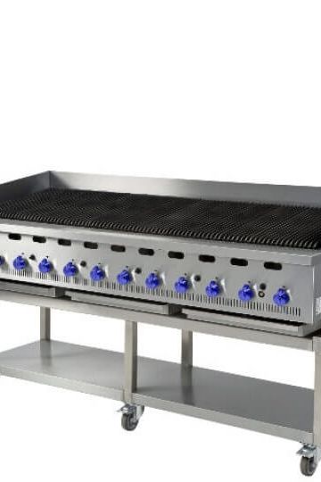Slate Gray Hobart BCB1800-1 Bonnet 1800mm Gas Charbroiler, 44.4kW - Contact Us For Availability