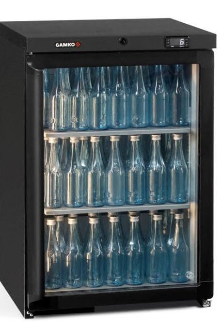 Dark Slate Gray Gamko MG3/150RG Maxiglass Right Hand Hinged Glass Single Door Undercounter Bottle Cooler, 150 Litres - Contact Us For Availability