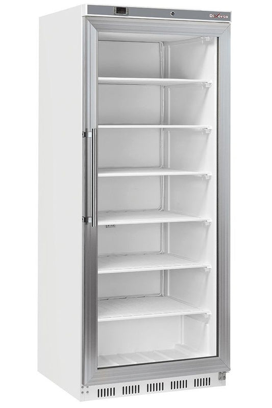 Light Gray Diverso WR-NG61-LV Freezer cabinet, glass door, static, 600 liters - White - Contact Us For Availability