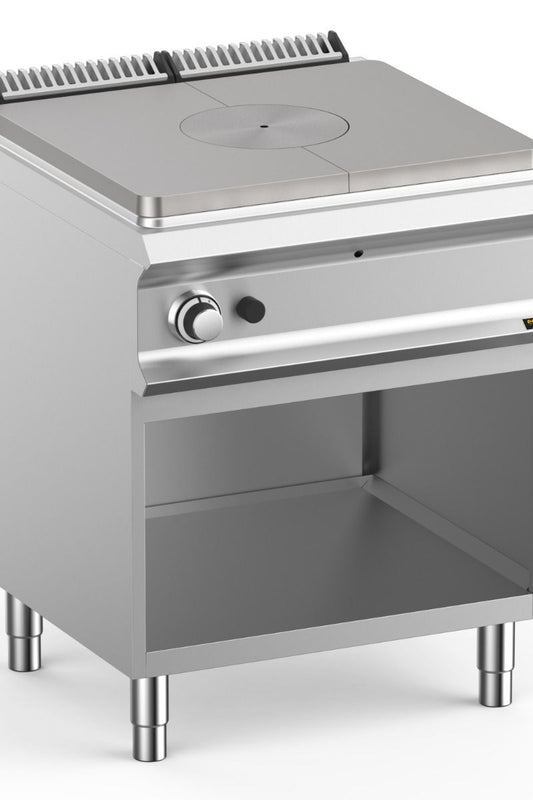 Light Gray Hobart Ecomax HETPG77A Solid Top Hub on Open Cupboard, 10kW - Contact Us For Availability