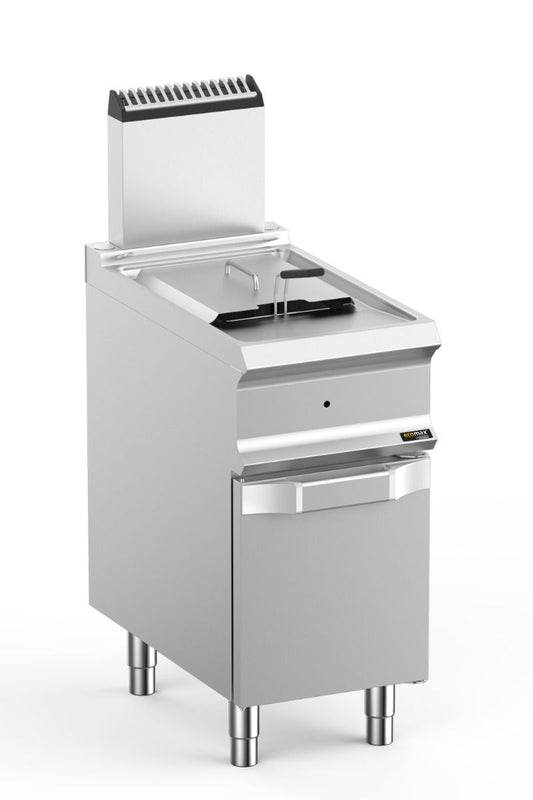 Light Gray Hobart Ecomax HEFRG74A Floorstanding Single Basket Gas Fryer, 4 Litres - Contact Us For Availability