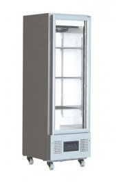 Light Gray Foster FSL400G/11-159 Slimline Glass Single Door Refrigerated Upright Cabinet, 400 Litres - Discontinued